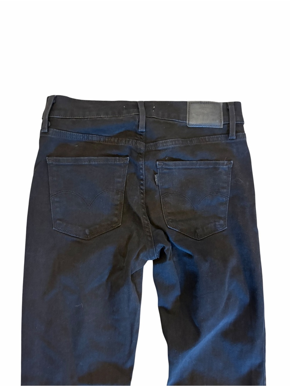 LEVIS Washed Black 314 Shaping Straight Jeans Size 25 Stretch Denim Mid- Rise - Picture 4 of 8